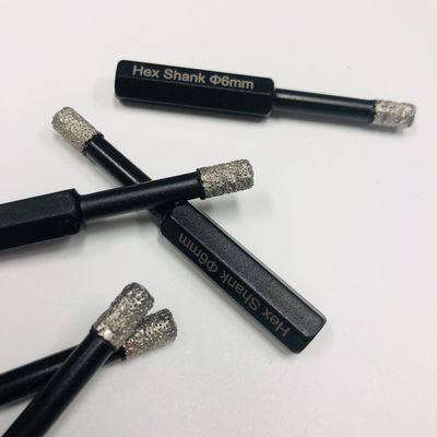 قطعة حفرة منقوشة 6mm هيكس شانك الماسية
