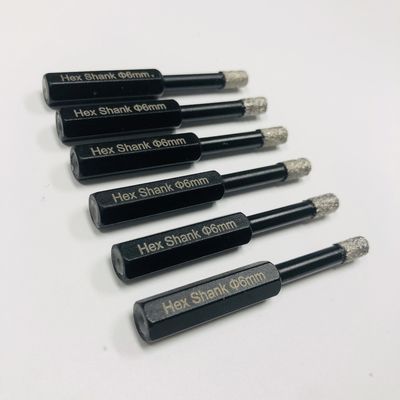 قطعة حفرة منقوشة 6mm هيكس شانك الماسية